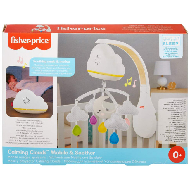 Fisher Price Calming Clouds Ονειρεμένα Συννεφάκια Περιστρεφόμενο Με Αισθητήρα Ανίχνευσης Κλάματος GRP99