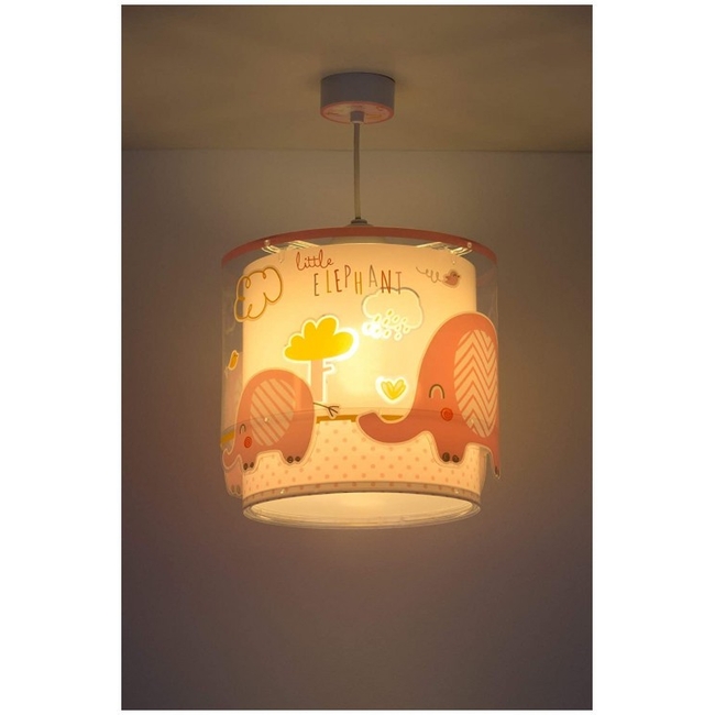 Dalber Hanging Lamb For Childrens Room - Elephant Pink (61332S)