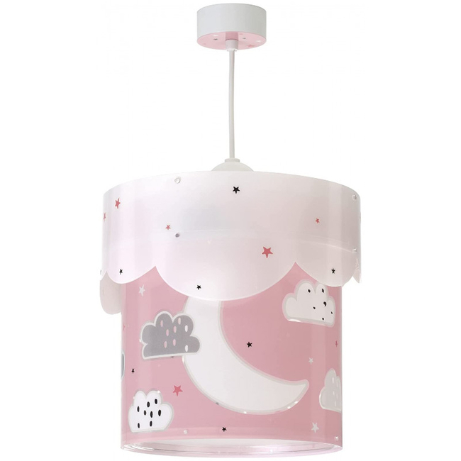 Dalber Hanging Lamb For Childrens Room Moon Stars Pink 61232S