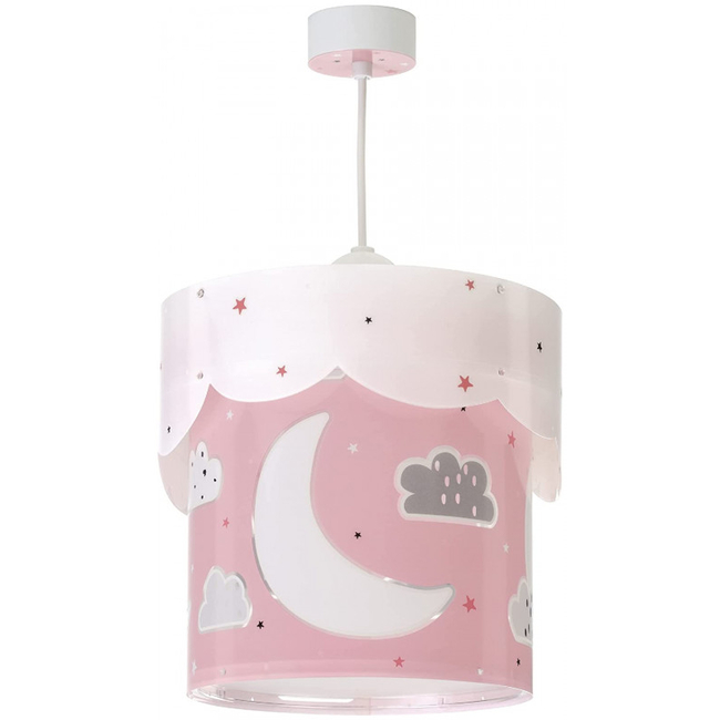 Dalber Hanging Lamb For Childrens Room Moon Stars Pink 61232S