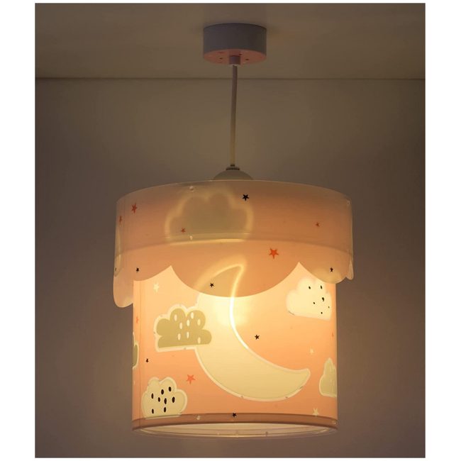Φωτιστικό Οροφής Για Παιδικό Δωμάτιο Dalber Moon Stars Pink 61232S