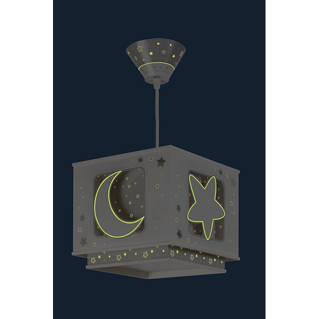 Φωτιστικό Οροφής Για Παιδικό Δωμάτιο Dalber 63232E Moon - Grey