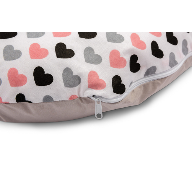 Sensillo Rogal 60x40cm Μαξιλάρι Θηλασμού Grey Heart 22403
