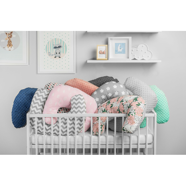 Sensillo Rogal 60x40cm Μαξιλάρι Θηλασμού Grey Heart 22403