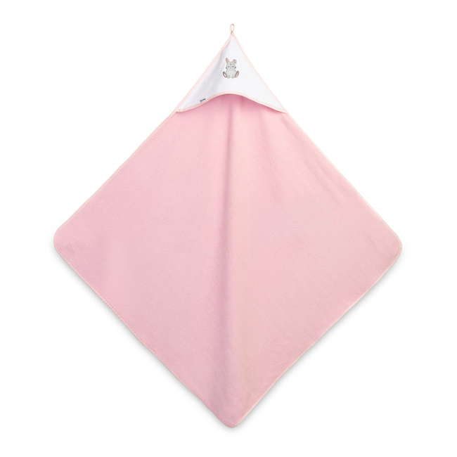 Sensillo Απαλή Βρεφική Πετσέτα Μπουρνουζοπετσέτα Μπάνιου Με Κουκούλα 100x100 cm Pink Bunny 41654