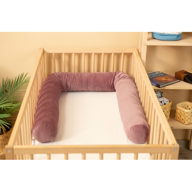 Sensillo Roll-shaped Crib Bumper 200cm Dirty Pink 2231002