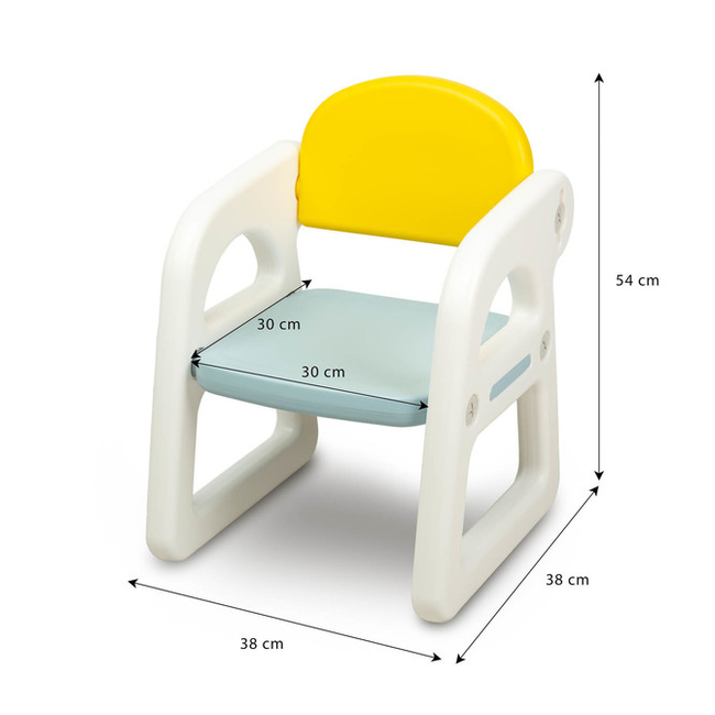 Caretero EDUCATIONAL DRAWING BOARD WITH CHAIR TED YELLOW TOYZ-1005