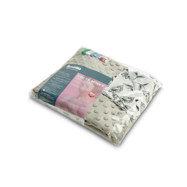 Sensillo MINKY BLANKET GREY FOLK 75 X 100