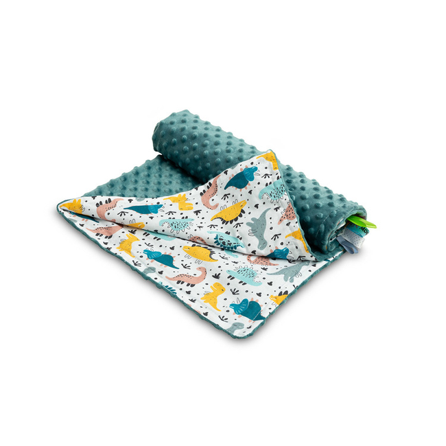 Sensillo MINKY BLANKET EMERALD DINOSAURS 75 X 100 SILLO-43122