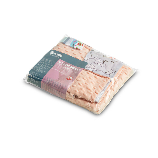 Sensillo MINKY BLANKET PEACH MAGICAL GARDEN 75 X 100