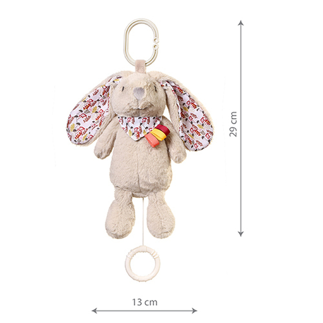 BabyOno Musical Hanging Toy 29cm Rabbit Milly BN1526