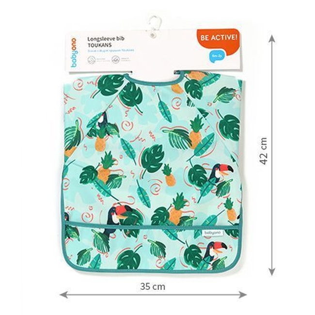 BabyOno 1476/02 Longsleeve bib TOUKANS ONO-0192