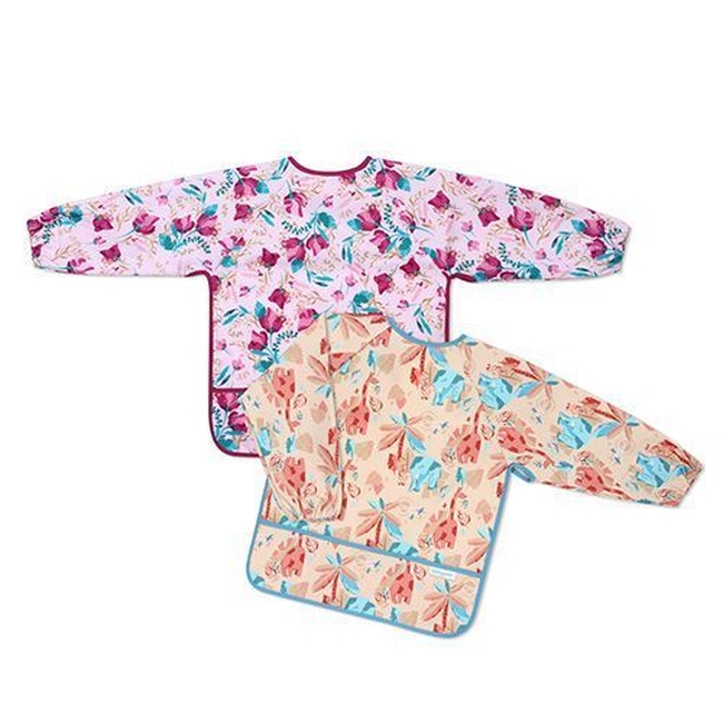 BabyOno 1477/01 Longsleeve bib FLORAL ONO-0195