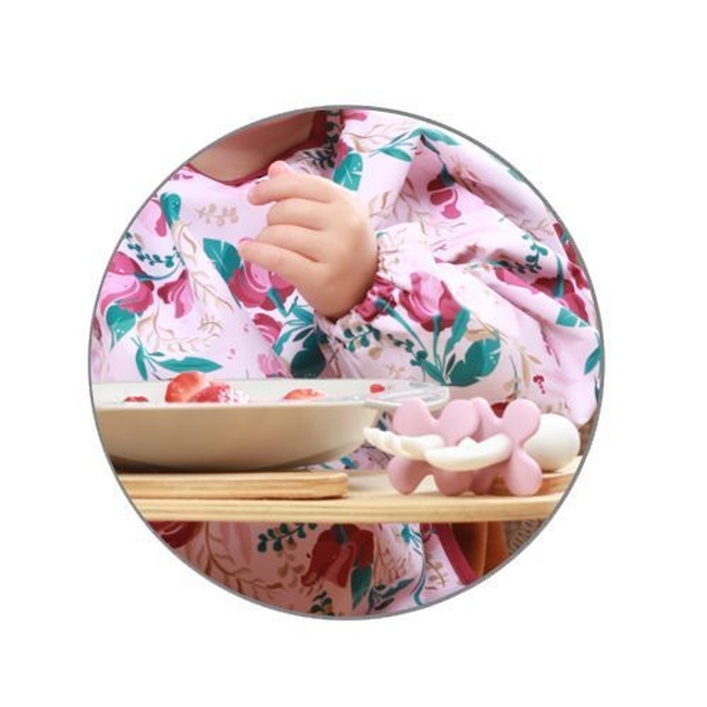 BabyOno 1477/01 Longsleeve bib FLORAL ONO-0195