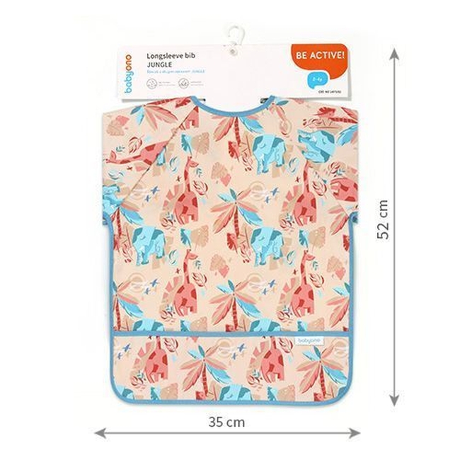 BabyOno 1477/02 Longsleeve bib JUNGLE ONO-01951