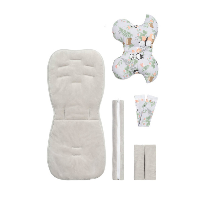 Sensillo Κάλυμμα σετ για παιδικό καρότσι Deluxe - PANDA AND FOX SILLO-20691