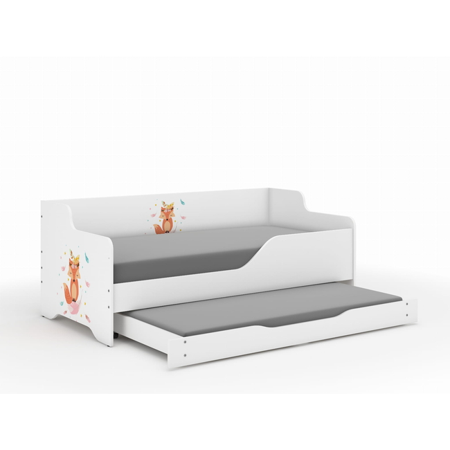 Lilu Children's Bed & Sofa 2 in 1 160 x 80 cm with Drawer + Free Mattress - Fox