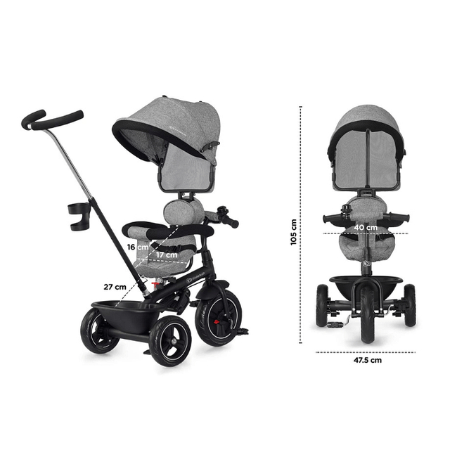 Kinderkraft Freeway Rotating Children's Tricycle 9-60 months Grey Melange KKRFRWAGRY0000