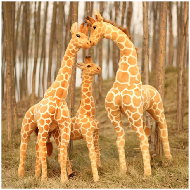 Plush Giraffe 100cm - Brown/Beige