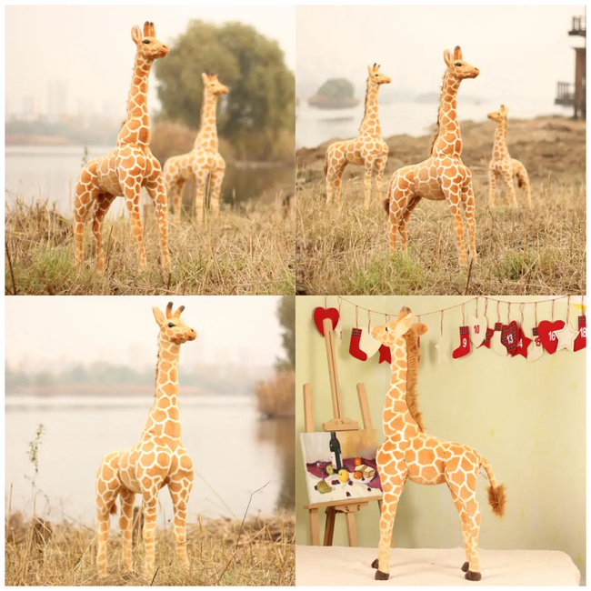 Plush Giraffe 100cm - Brown/Beige