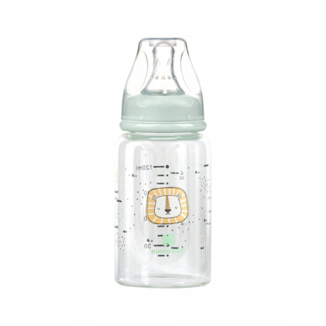 Kikka Boo Glass feeding bottle 120ml Savanna Mint (31302020116)