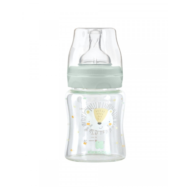Kikka Boo Glass feeding bottle 120ml Jungle King Mint (31302020120)