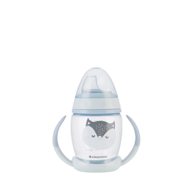 Kikka Boo PP cup with silicone spout 200ml Happy Face Blue 31302030072