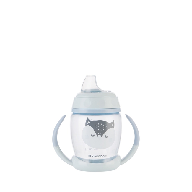 Kikka Boo PP cup with silicone spout 200ml Happy Face Blue 31302030072