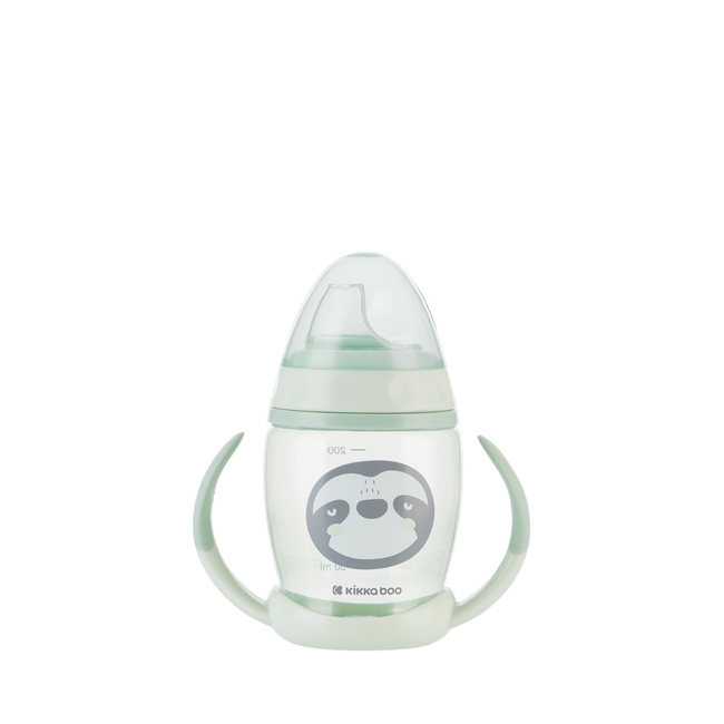 Kikka Boo PP cup with silicone spout 200ml Happy Face Mint 31302030071