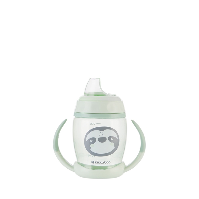 Kikka Boo PP cup with silicone spout 200ml Happy Face Mint 31302030071