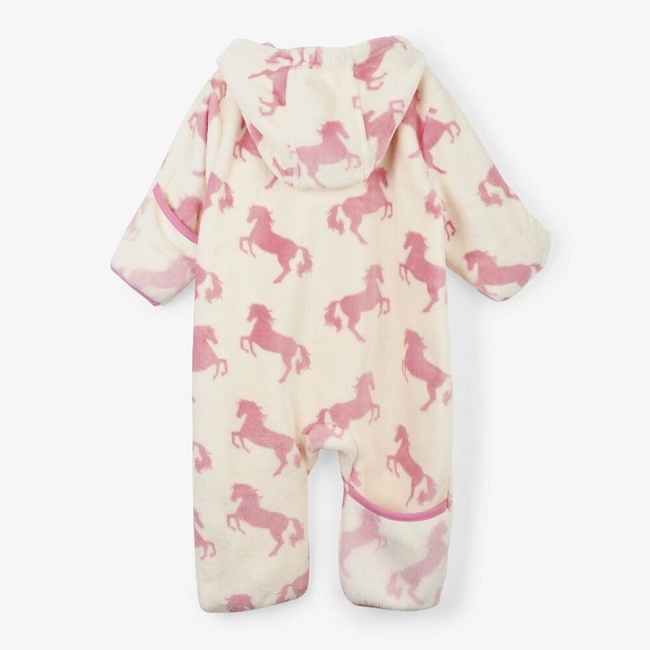 Hatley Baby Girls' Fuzzy Ολόσωμο Φορμάκι Fleece 12-18 μηνών - Lovely Horse (F19BHI214)