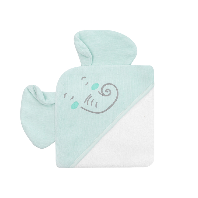Kikka Boo Πετσέτα με κουκούλα 90/90 cm Elephant Time 31104010036