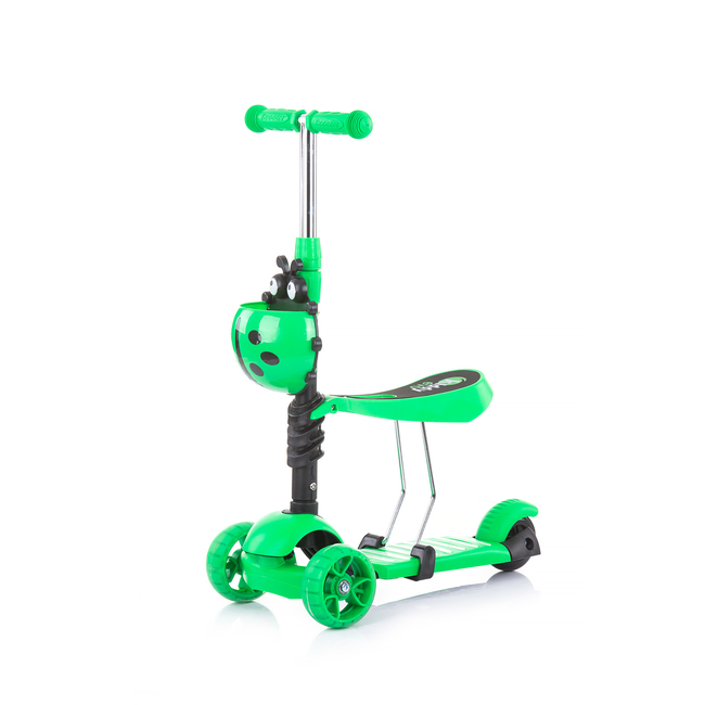 Chipolino Scooter Kiddy Evo Children's Scooter WITH 3 WHEELS & SEAT Led Wheels Lime DSKIE0216LI