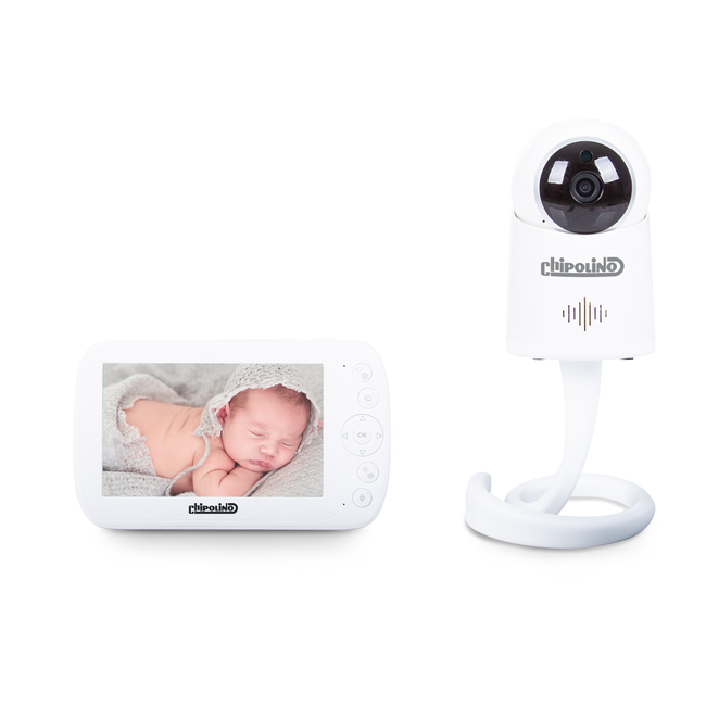 Chipolino Orion Ενδοεπικοινωνία Μωρού με Κάμερα Οθόνη 5" LCD VIBEFOR02301WH