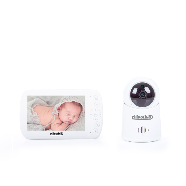 Chipolino Orion Ενδοεπικοινωνία Μωρού με Κάμερα Οθόνη 5" LCD VIBEFOR02301WH