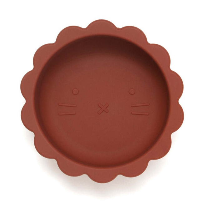 Petit Monkey Lion Silicone Bowl 12x11x5 Baked Clay PTM-SB4