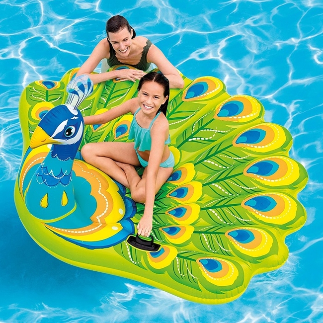 Intex Peacock Inflatable Island, 76" X 64" X 37" for Ages 6+ (57250)