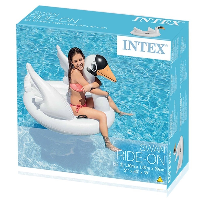 Intex Inflatable Swan Mega Ride-On Swim Pool Float 194x152x147cm - 56287