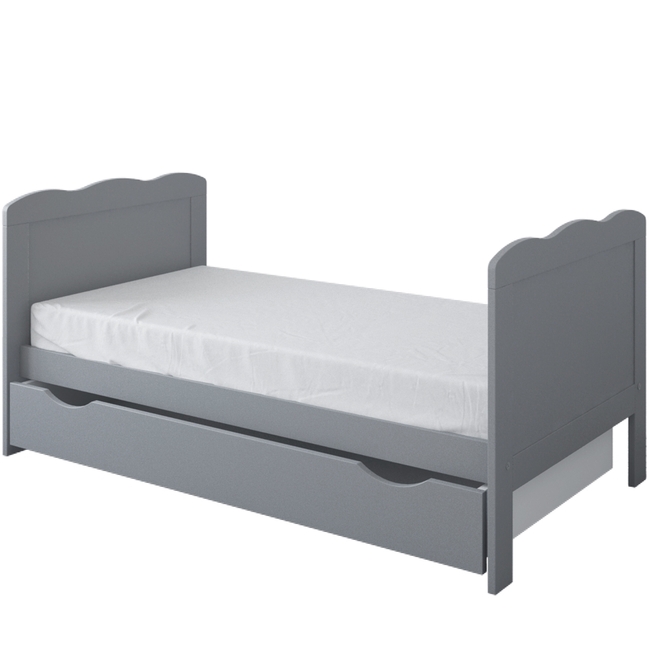 Baby Cradle Isabel 3 in 1 for mattress 70x140 cm with Drawer Grey