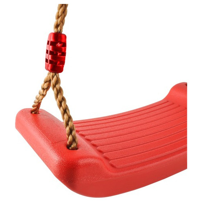 ISO Hanging Swing With Ropes Swing Seat for Garden up to 43x16.5x175cm Red 6310