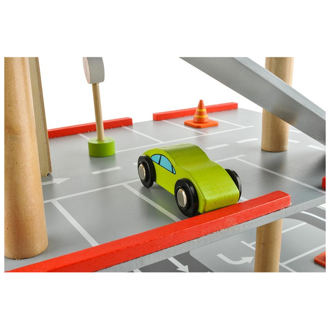 ISO Ξύλινο Garage Parking Αυτοκινήτων με Ελικοδρόμιο 36x48x42 cm 6526