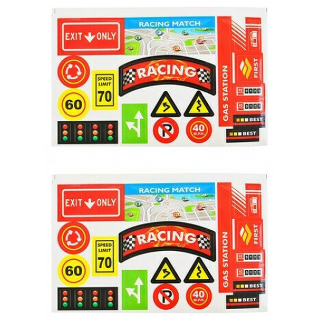 ISO Track Highway 8 Meters with 4 Floors & 2 Cars 83x50x33cm 00009434