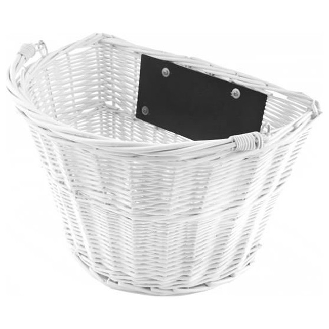 ISO Wicker Bicycle Basket 35x24.5x27.5cm White 2723