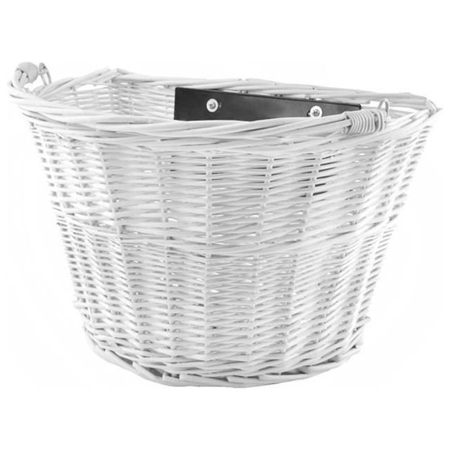 ISO Wicker Bicycle Basket 35x24.5x27.5cm White 2723
