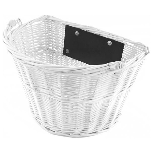 ISO Wicker Bicycle Basket 35x24.5x27.5cm White 2723