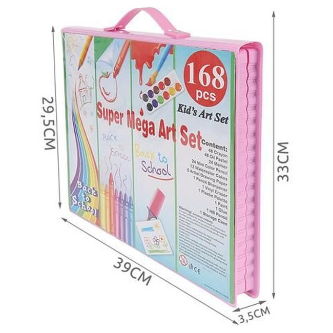 ISO Art Set for Painting 168pcs + Pink Suitcase 9174