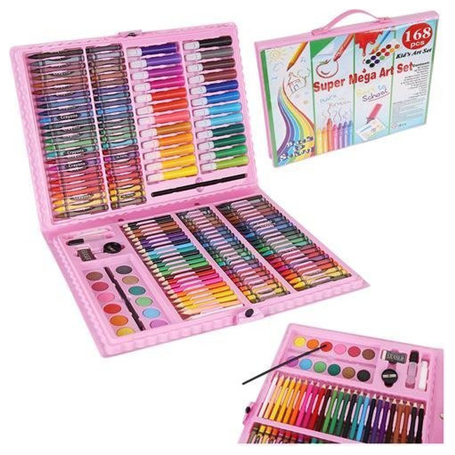 ISO Art Set for Painting 168pcs + Pink Suitcase 9174