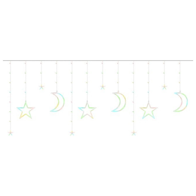 Iso Trade LED Decorative Lights Stars 138led Curtain 570cm for Christmas 11328