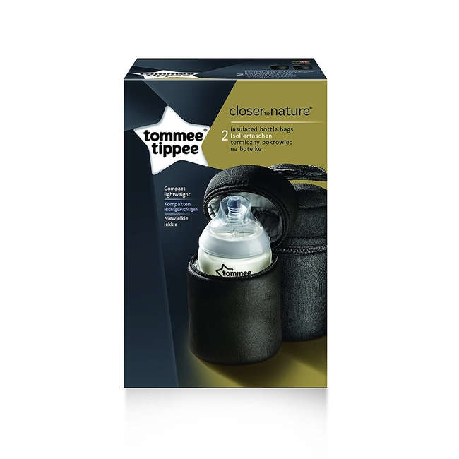 Tommee Tippee 260ml Set Ισοθερμικές θήκες για μπιμπερό - Μαύρο (43129340)