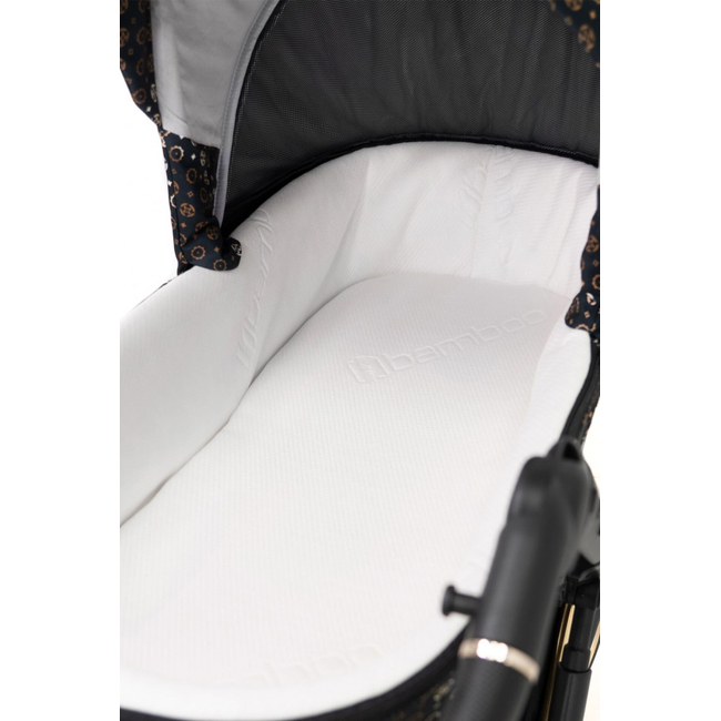 Kunert IVENTO 3 in 1 Complete Travel System Color GOLD Frame IVE-08 White Pearl